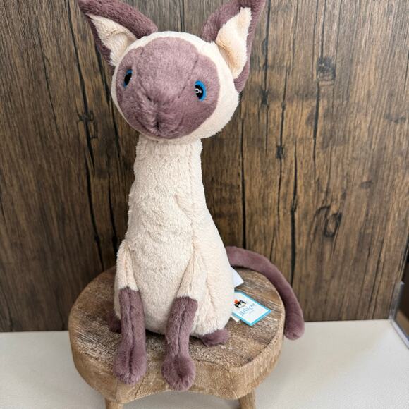 Jellycat Iris Siamese Cat Jellycat Cat FAST SHIP NEW Retired - Picture 2 of 9